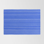 Bamako Striped and Dotted Pattern in Royal Blue Rug Gallery Image 2