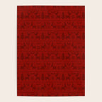 Red Reindeer Fair Isle Print, Red Holiday, Christmas Cheer, Red Christmas Sweater Poster Gallery Image 4