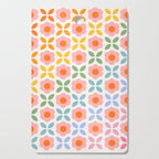 Retro Flower Pattern - rainbow Cutting Board Gallery Image 1