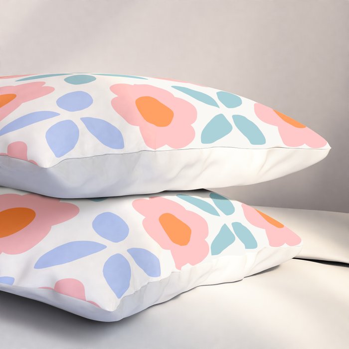 Retro Flower Pattern - rainbow Pillow Sham Gallery Image 3