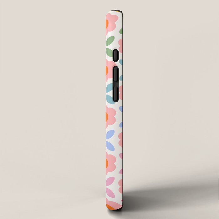 Retro Flower Pattern - rainbow iPhone Case Gallery Image 2
