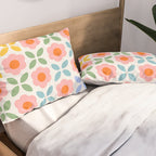 Retro Flower Pattern - rainbow Pillow Sham Gallery Image 2