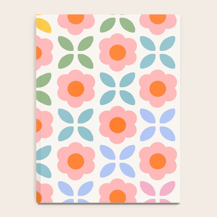 Retro Flower Pattern - rainbow Notebook Gallery Image 4