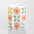 Retro Flower Pattern - rainbow Coffee Mug Gallery Image 4