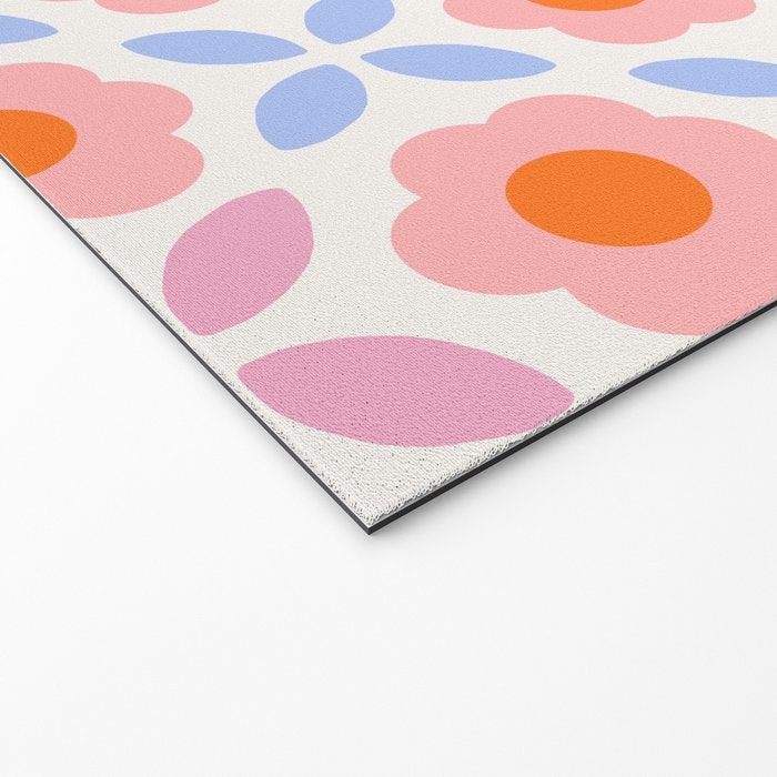 Retro Flower Pattern - rainbow Welcome Mat Gallery Image 2