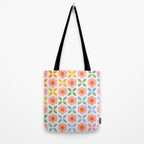 Retro Flower Pattern - rainbow Tote Bag Gallery Image 2