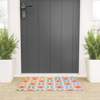 Retro Flower Pattern - rainbow Welcome Mat Gallery Image 3