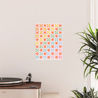 Retro Flower Pattern - rainbow Poster Gallery Image 2