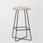 Retro Flower Pattern - rainbow Stool Gallery Image 1