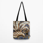 Vintage Indonesian Batik Peacock Print Tote Bag Gallery Image 2