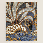 Vintage Indonesian Batik Peacock Print Jigsaw Puzzle Gallery Image 1