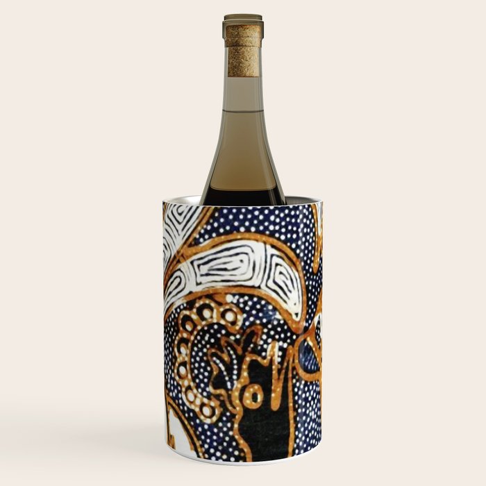 Vintage Indonesian Batik Peacock Print Wine Chiller Gallery Image 3