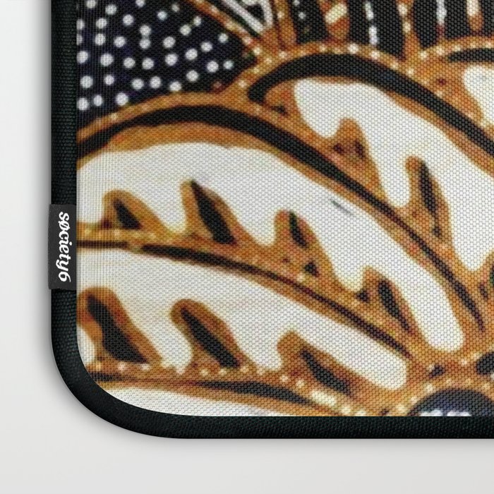 Vintage Indonesian Batik Peacock Print Laptop Sleeve Gallery Image 3