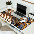 Vintage Indonesian Batik Peacock Print Desk Mat Gallery Image 2