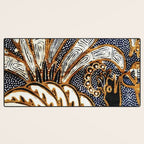 Vintage Indonesian Batik Peacock Print Desk Mat Gallery Image 3