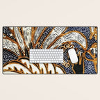 Vintage Indonesian Batik Peacock Print Desk Mat Gallery Image 1
