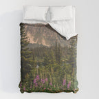 Mount Rainier Wildflower Adventure VI - Pacific Northwest Mountain Forest Wanderlust Comforter Gallery Image 6