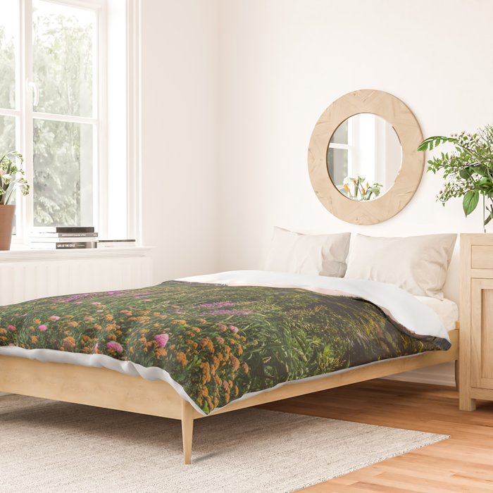 Mount Rainier Wildflower Adventure VI - Pacific Northwest Mountain Forest Wanderlust Duvet Cover Gallery Image 2