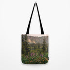 Mount Rainier Wildflower Adventure VI - Pacific Northwest Mountain Forest Wanderlust Tote Bag Gallery Image 2