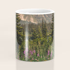 Mount Rainier Wildflower Adventure VI - Pacific Northwest Mountain Forest Wanderlust Coffee Mug Gallery Image 4