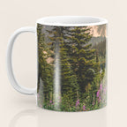 Mount Rainier Wildflower Adventure VI - Pacific Northwest Mountain Forest Wanderlust Coffee Mug Gallery Image 3