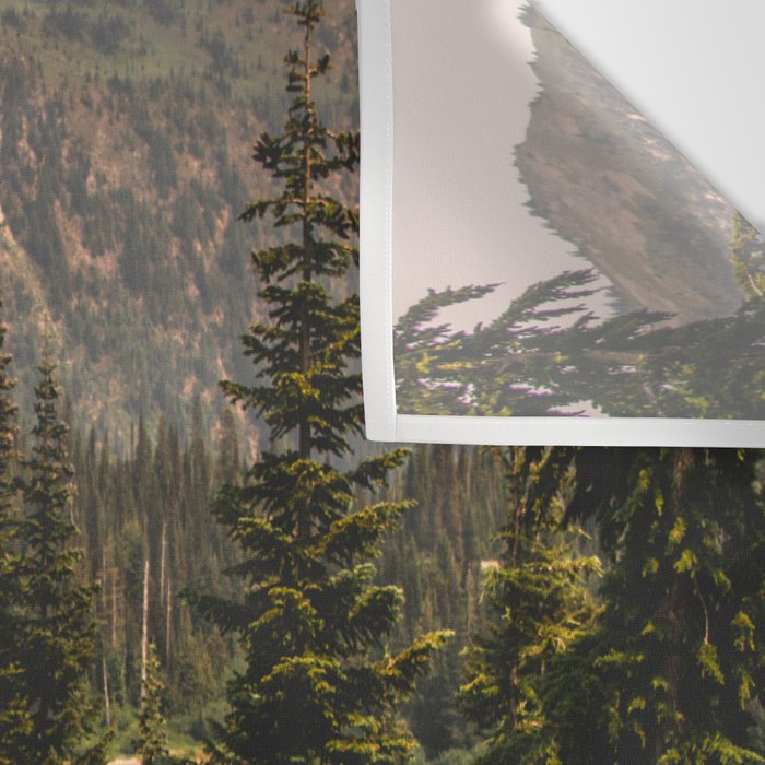 Mount Rainier Wildflower Adventure VI - Pacific Northwest Mountain Forest Wanderlust Wall Tapestry Gallery Image 3