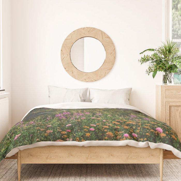 Mount Rainier Wildflower Adventure VI - Pacific Northwest Mountain Forest Wanderlust Duvet Cover Gallery Image 3