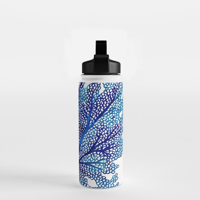 Sea Fan Coral - Blue OmbrÃ© Water Bottle Gallery Image 2