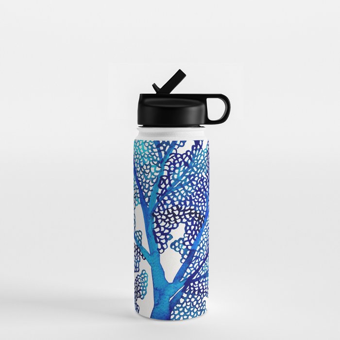 Sea Fan Coral - Blue OmbrÃ© Water Bottle Gallery Image 1