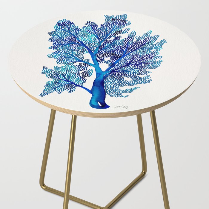 Sea Fan Coral - Blue OmbrÃ© Side Table Gallery Image 2
