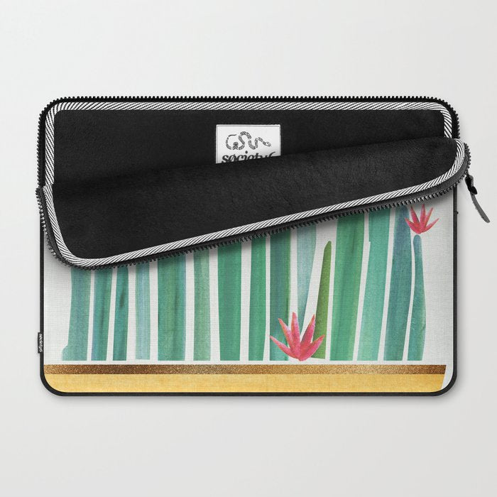 Tiny Cactus Blossoms Collage Laptop Sleeve Gallery Image 2