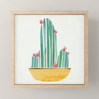 Tiny Cactus Blossoms Collage Mini Art Print Gallery Image 1