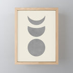 Lunar Eclipse - Gray Mini Art Print Gallery Image 1