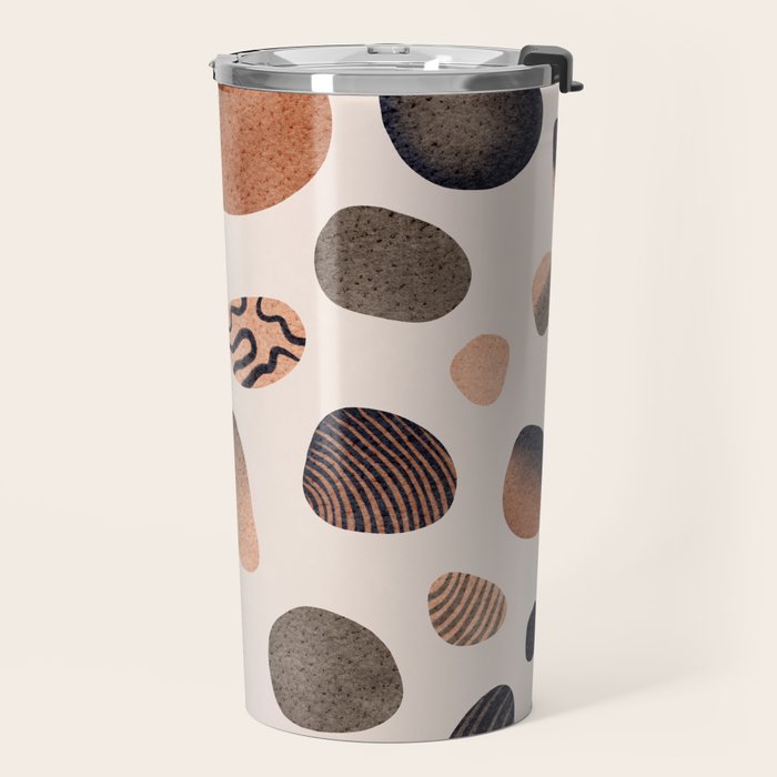 Watercolor Pebbles Travel Mug Gallery Image 2