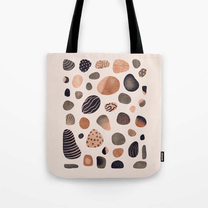 Watercolor Pebbles Tote Bag Gallery Image 1