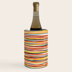 Bright Colorful Lines - Classic Abstract Minimal Retro Summer Style Stripes Wine Chiller Gallery Image 2