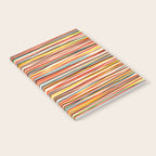 Bright Colorful Lines - Classic Abstract Minimal Retro Summer Style Stripes Notebook Gallery Image 2