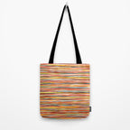 Bright Colorful Lines - Classic Abstract Minimal Retro Summer Style Stripes Tote Bag Gallery Image 2