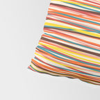 Bright Colorful Lines - Classic Abstract Minimal Retro Summer Style Stripes Pillow Sham Gallery Image 4