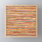 Bright Colorful Lines - Classic Abstract Minimal Retro Summer Style Stripes Mini Art Print Gallery Image 1