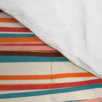 Bright Colorful Lines - Classic Abstract Minimal Retro Summer Style Stripes Comforter Gallery Image 4