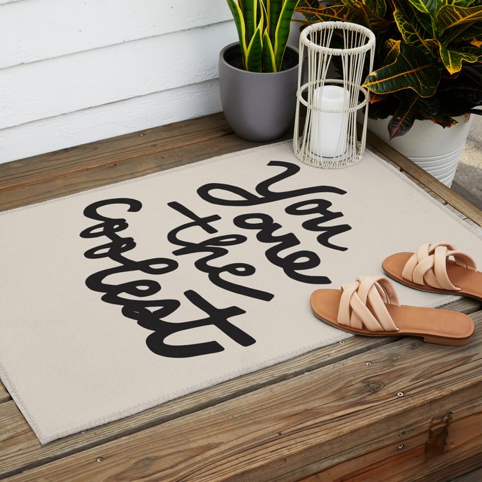 you are the coolest â black Outdoor Rug Gallery Image 2