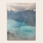 Morning sunshine over the clear mountain blue lake Notebook Gallery Image 4