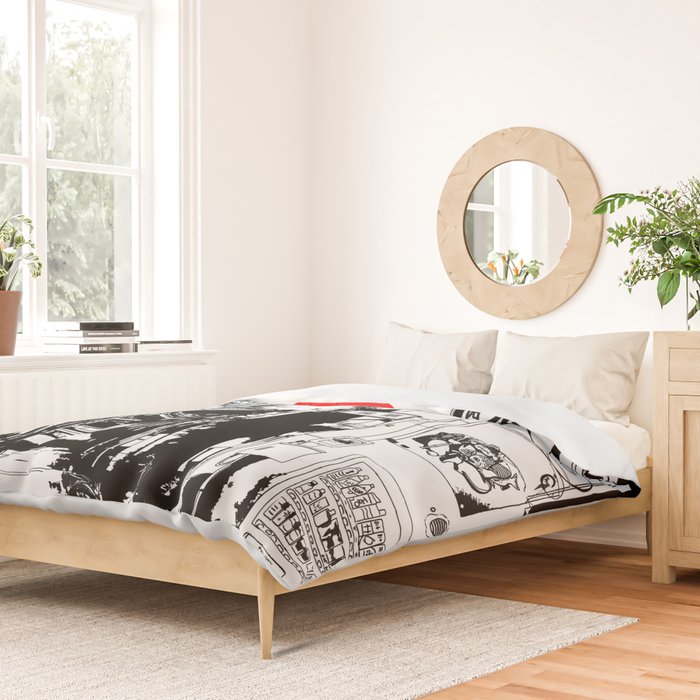 Tokyo street sunrise Duvet Cover Gallery Image 2
