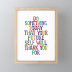 Do Something Today That Your Future Self Will Thank You For in Rainbow Watercolors Mini Art Print Gallery Image 1