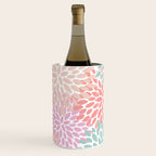 Festive, Floral Prints, Pink, Teal and Coral Wine Chiller Gallery Image 2