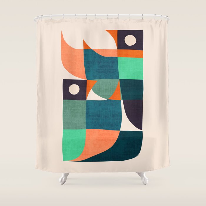 Two birds dancing Shower Curtain Gallery Image 1
