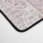 Antique French Oriental Faded Rose Desk Mat Gallery Image 4