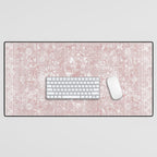 Antique French Oriental Faded Rose Desk Mat Gallery Image 1