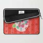 Sweet Strawberry Plant Friends in Red & Pink Laptop Sleeve Gallery Image 2